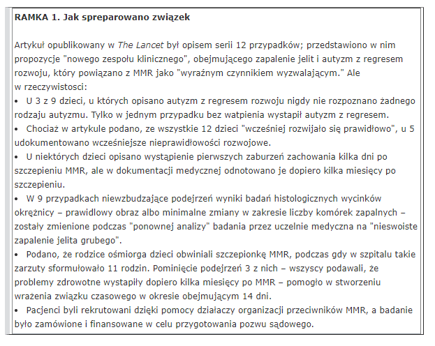 Nie, szczepionki nie powodują autyzmu