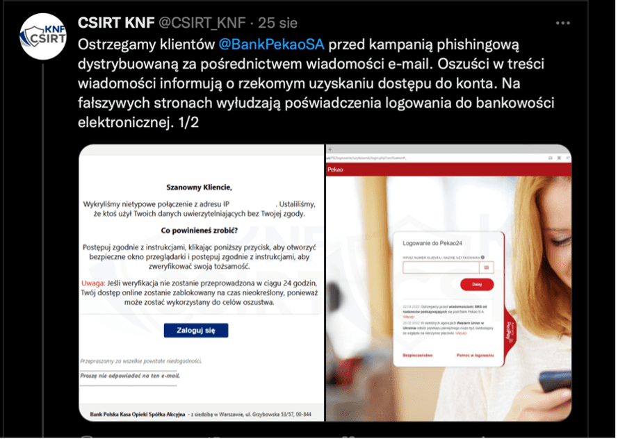 Źródło: CSIRT KNF/Twitter