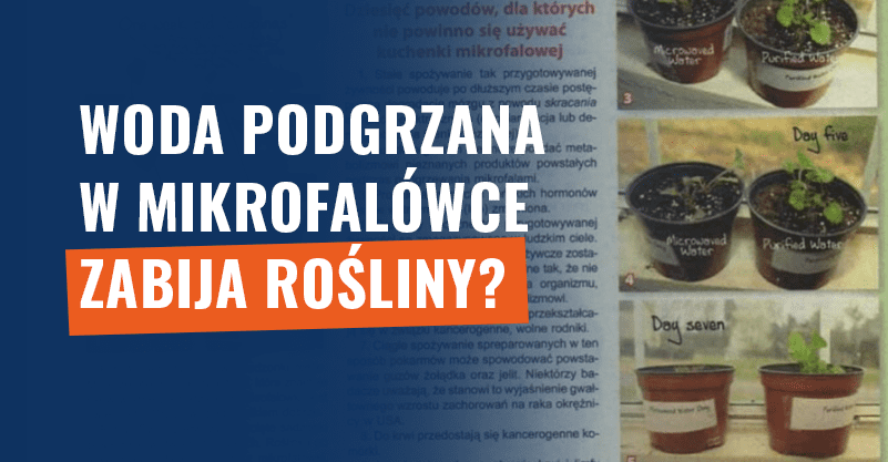 Woda podgrzana w mikrofalówce zabija rośliny? Fake news!