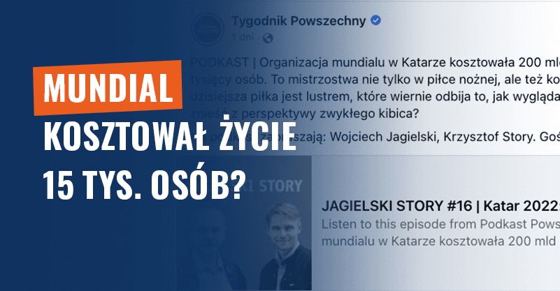 Mundial kosztował życie 15 tys. osób? Nie mamy takich danych