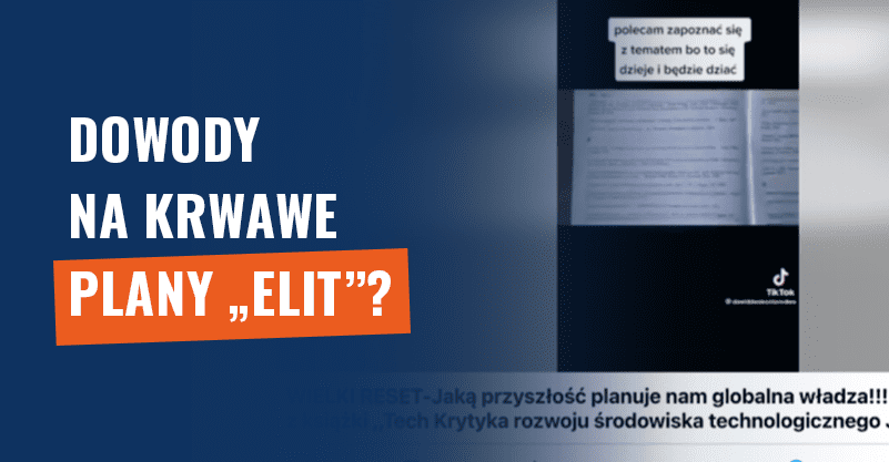 Dowody na krwawe plany „elit”? Bezpodstawna teoria spiskowa!
