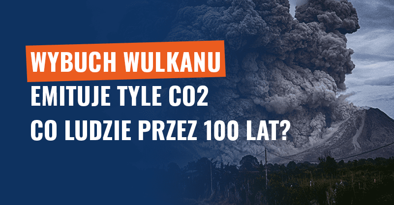 Wybuch wulkanu emituje tyle CO2 co ludzie przez 100 lat? Fałsz!