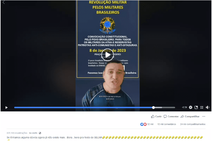 Zrzut ekranu przedstawiający filmik na Facebooku