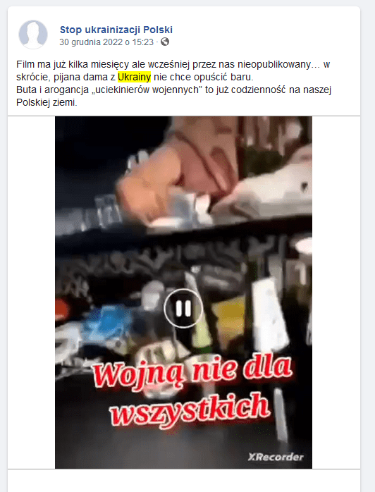 Zrzut ekranu z Facebooka.