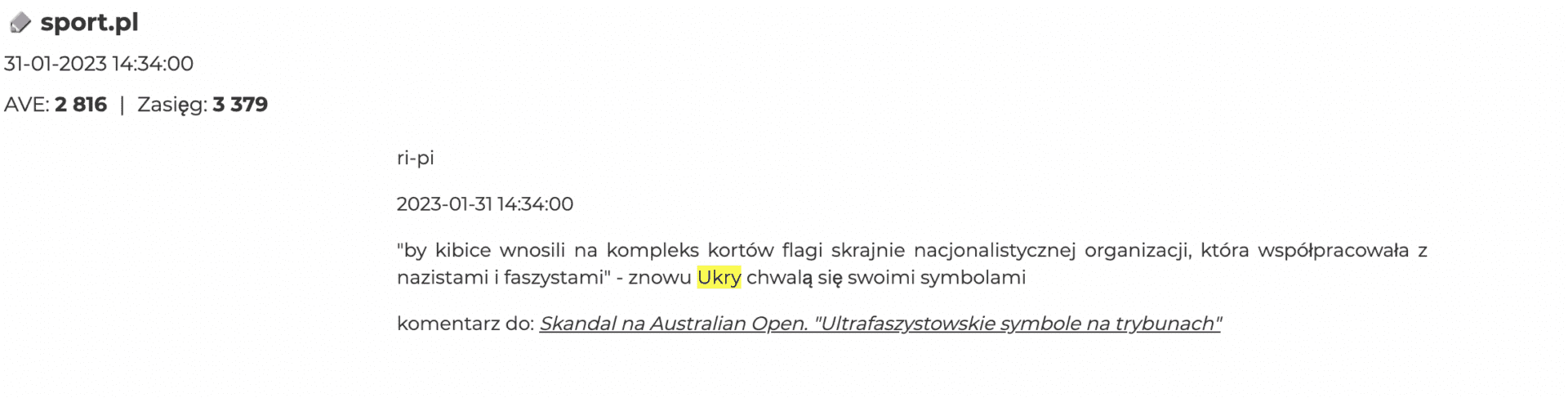 Zrzut ekranu z Platformy IMM