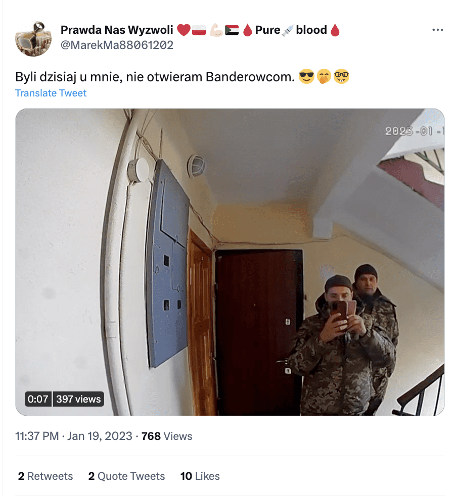 Zrzut ekranu z Twittera
