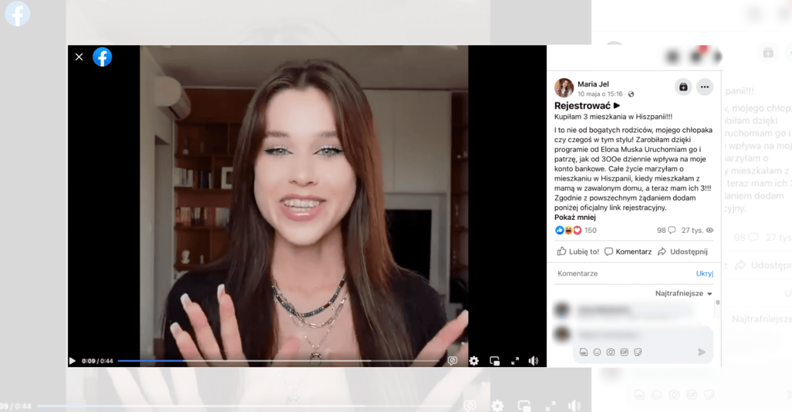 Jeleniewska namawia do scamu? Oszuści użyli jej wizerunku