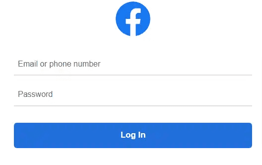 Zrzut ekranu ze strony oszustów. Widoczna jest plansza przypominająca wyglądem panel do logowania do facebookowego konta.