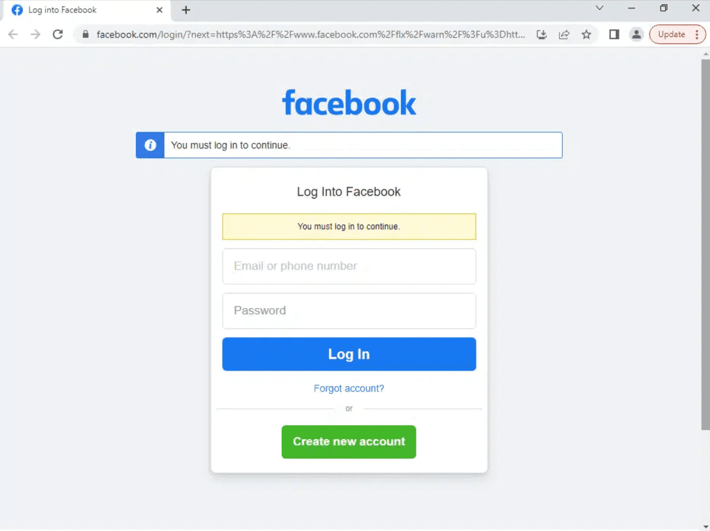 Zrzut ekranu z witryny, do której odsyła link udostępniony w omawianych postach.