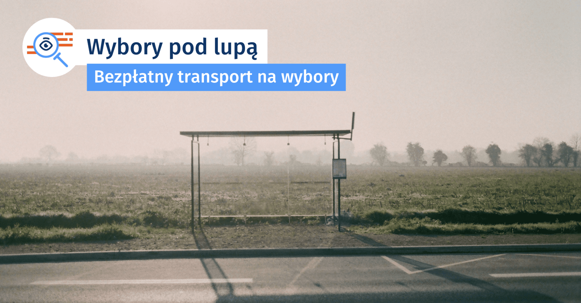 Pusta wiata przystankowa na wsi.