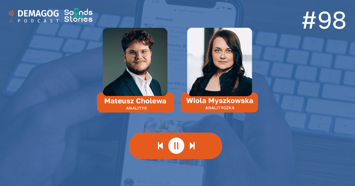 Mateusz Cholewa i Wiola Myszkowska - prowadzący Podcastu Demagoga i Prasówki z dezinformacji