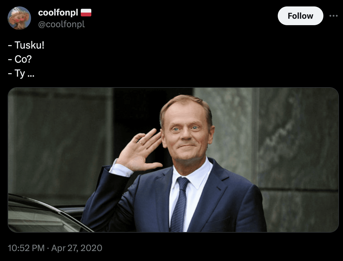 Post Coolfonapl dotyczący Tuska