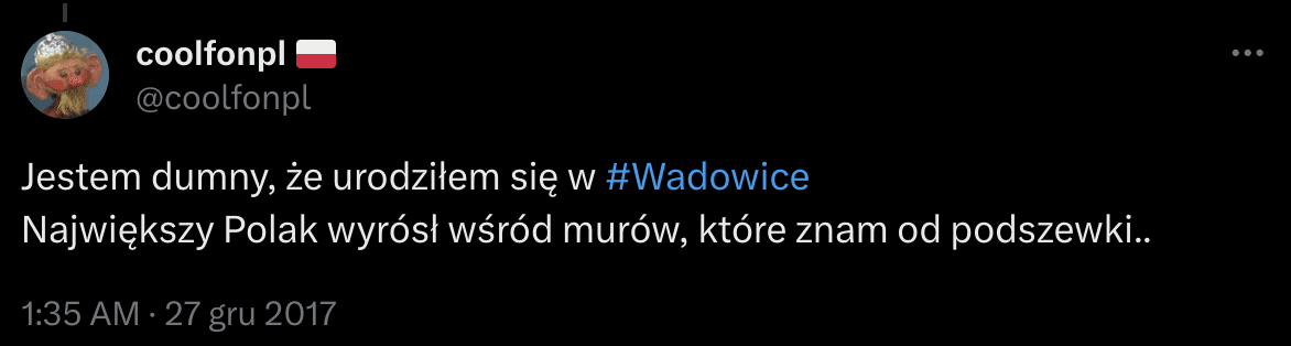 Post Coolfonapl o Wadowicach