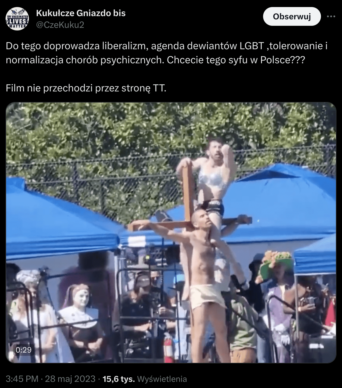 Obraźliwy wpis konta CzeKuKu2