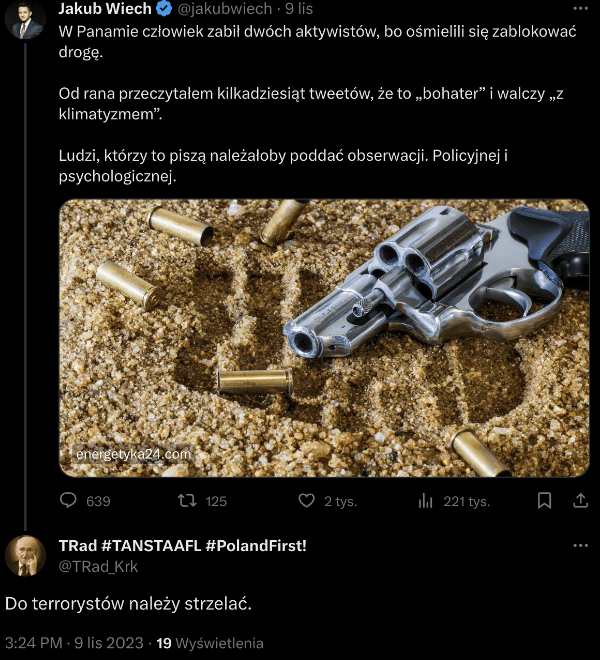 Komentarz przedstawiający protestujących jako bohaterów