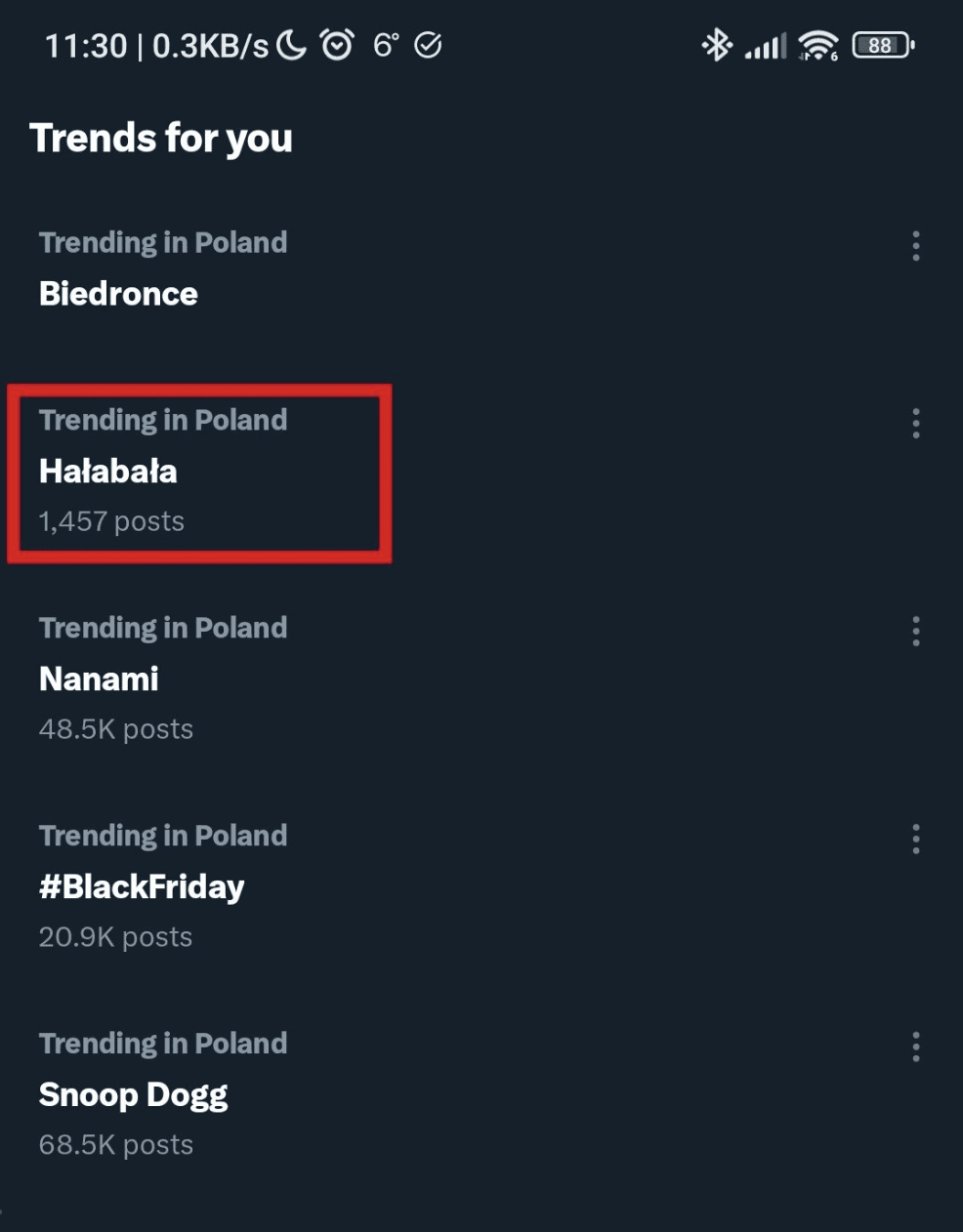 Słowo „hałabała" wśród trendujących słów