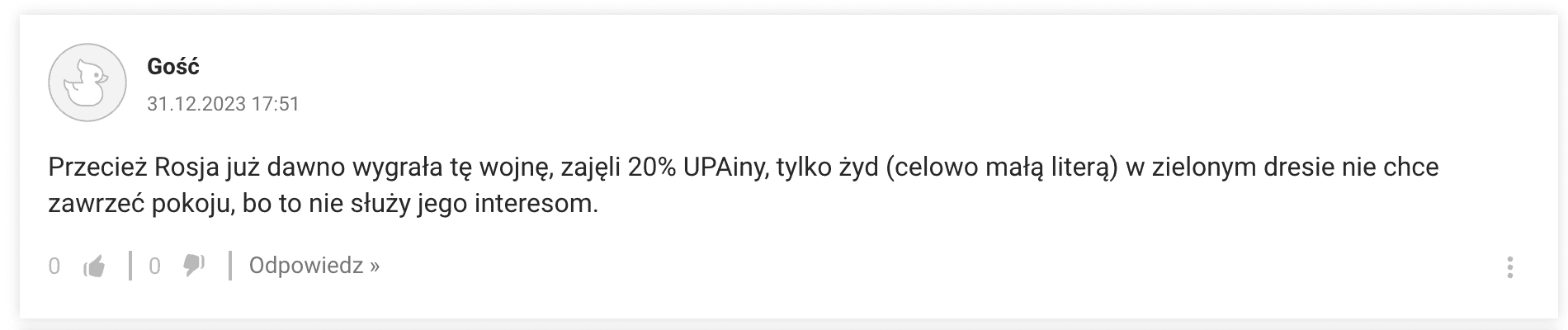 Zrzut ekranu z serwisu Donald.pl