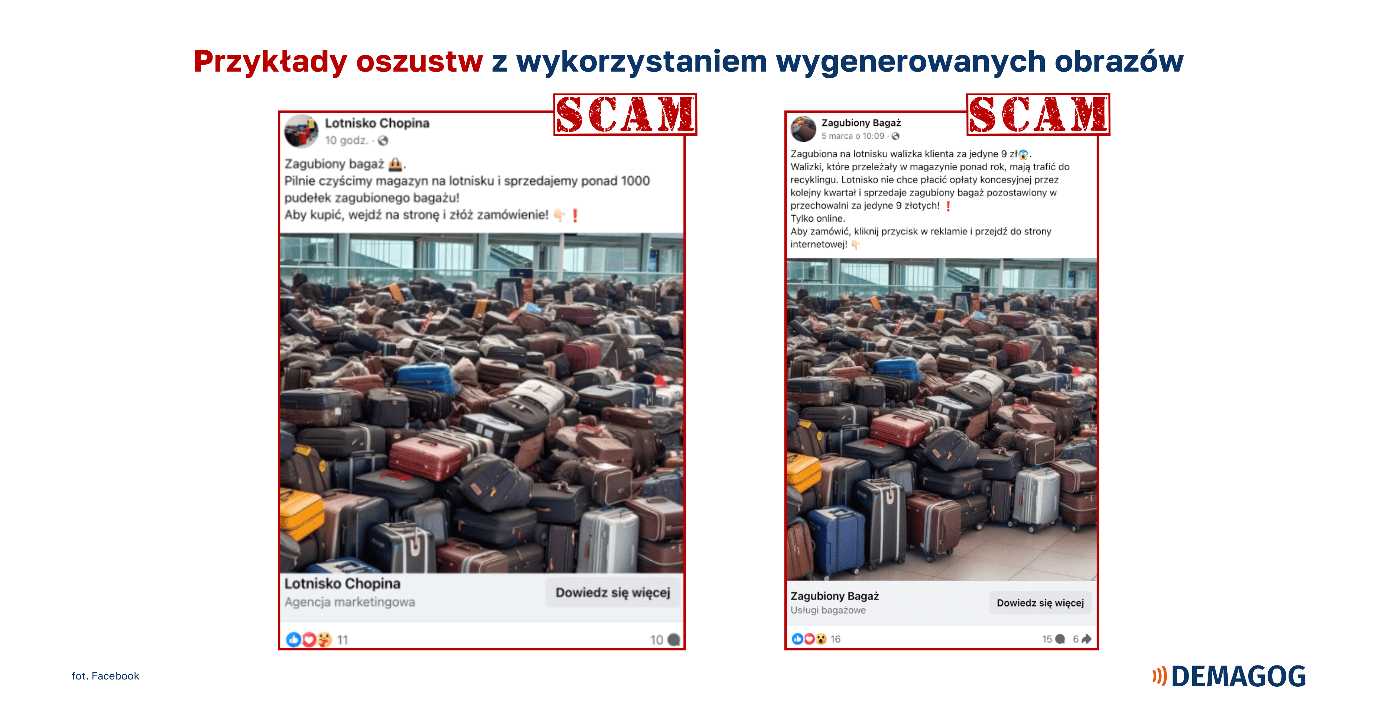 Przykłady oszustw z wykorzystaniem wygenerowanych obrazów