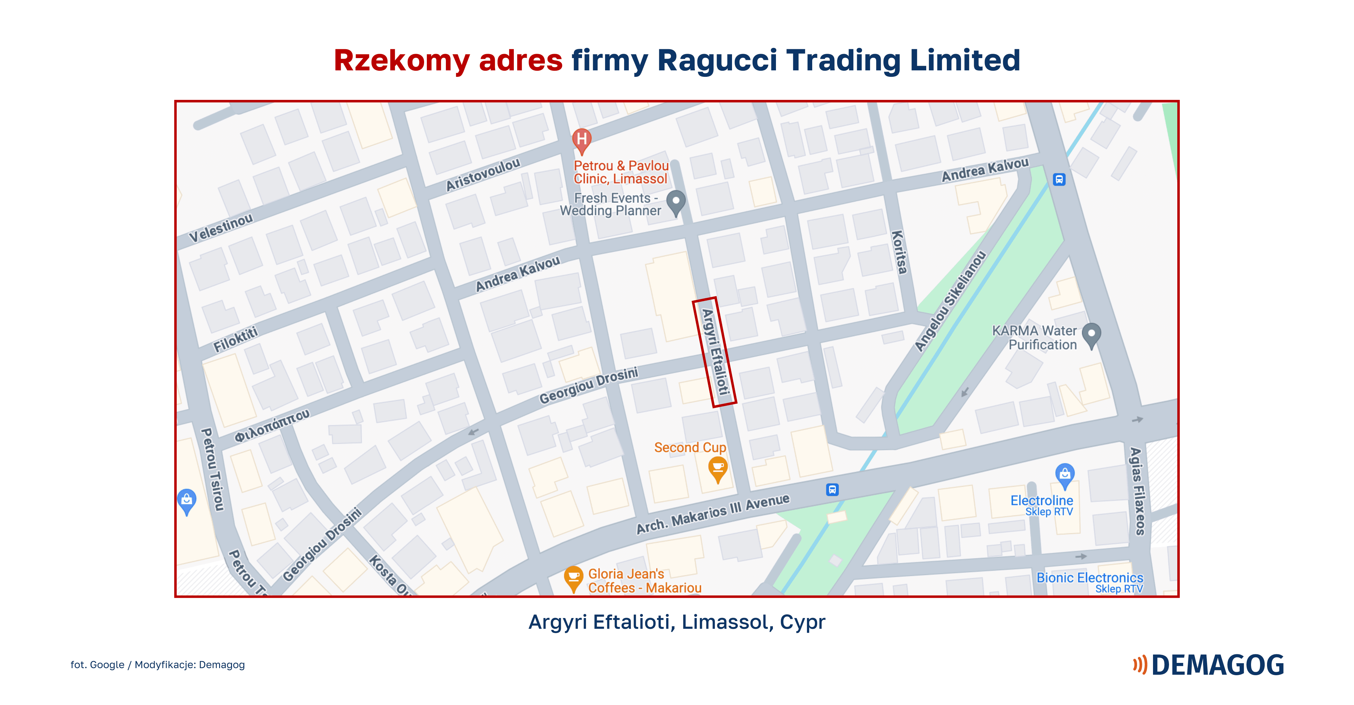 Rzekomy adres firmy Ragucci Trading Limited