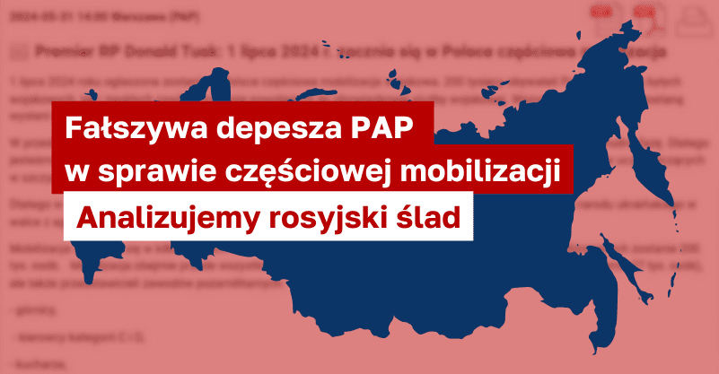 Depesza PAP w sprawie częściowej mobilizacji. Analizujemy rosyjski ślad