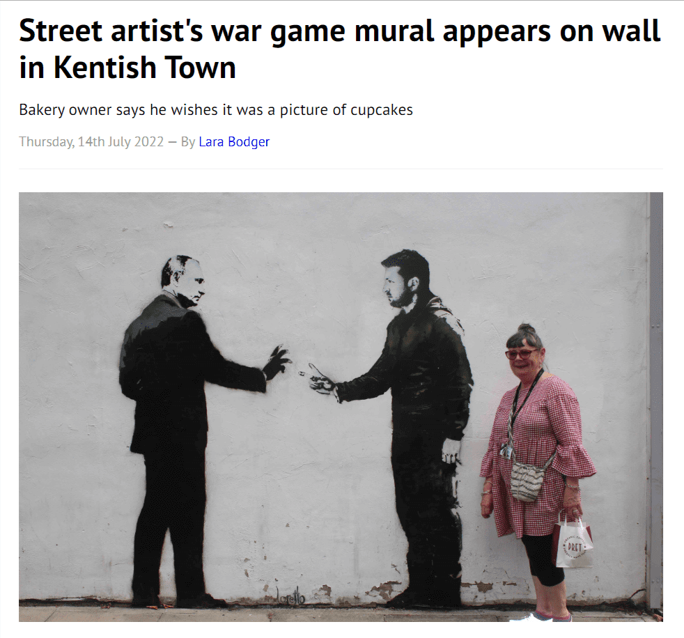 Zrzut ekranu z artykułu, w którym opisano kwestię graffiti.