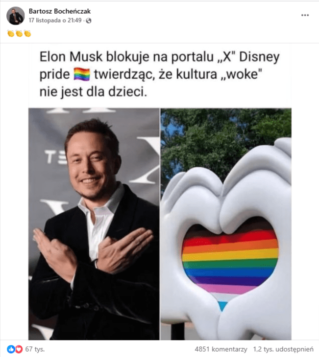 Grafika z Elonem podana przez Bartosza Bocheńczaka z Nowej Nadziei
