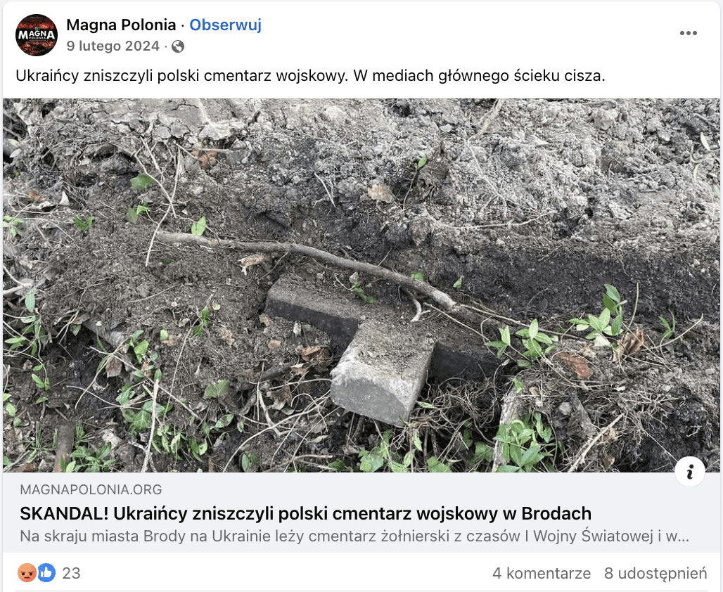 Antyukraiński wpis na Facebooku