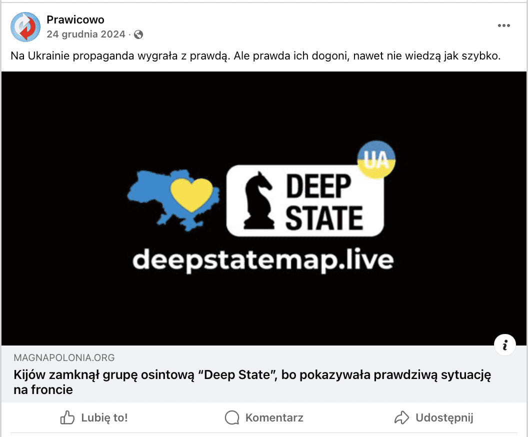 Antyukraiński wpis na Facebooku
