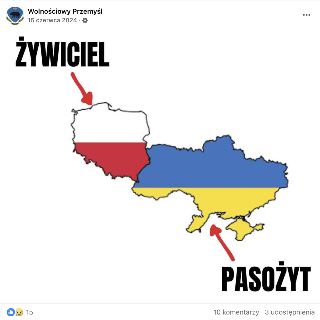 Antyukraiński wpis na Facebooku