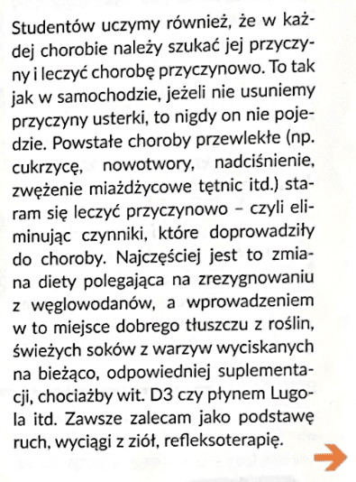 Skan fragmentu artykułu w miesięczniku „Zdrowie bez leków”.