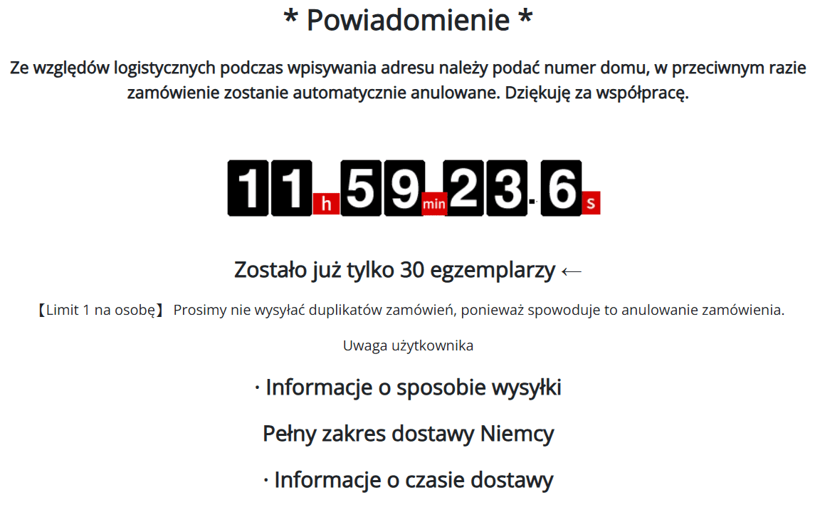 Zrzut ekranu zarchiwizowanej strony oszustów.
