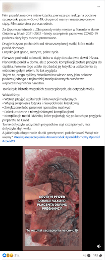 Zrzut ekranu z fragmentem nagrania. Na górze znajduje się opis, a nad dole klatka przedstawiająca jasnoróżowe łożysko.