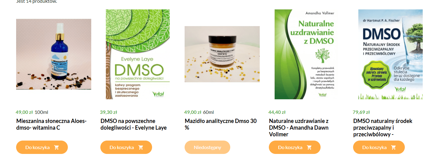 DMSO - książki i suplementy w sprzedaży